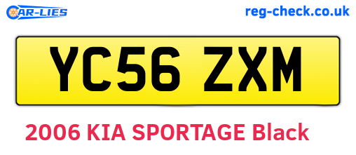 YC56ZXM are the vehicle registration plates.