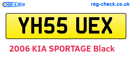 YH55UEX are the vehicle registration plates.