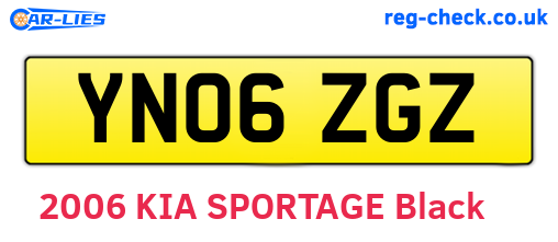 YN06ZGZ are the vehicle registration plates.