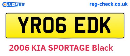 YR06EDK are the vehicle registration plates.
