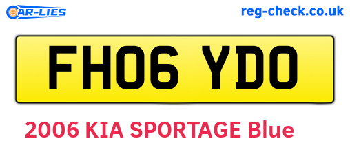 FH06YDO are the vehicle registration plates.