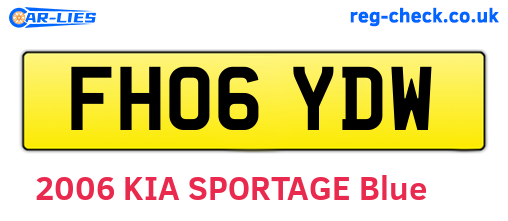 FH06YDW are the vehicle registration plates.
