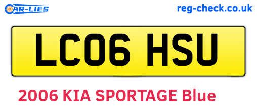 LC06HSU are the vehicle registration plates.