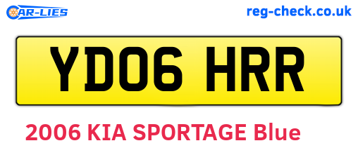 YD06HRR are the vehicle registration plates.