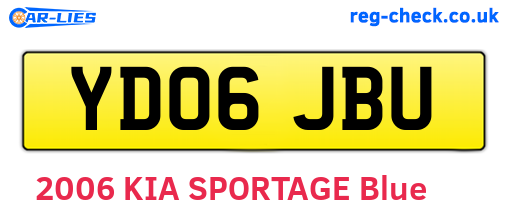 YD06JBU are the vehicle registration plates.