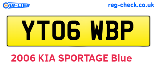 YT06WBP are the vehicle registration plates.
