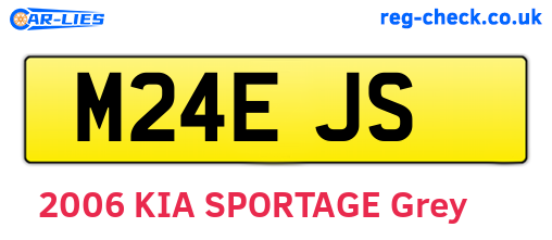 M24EJS are the vehicle registration plates.
