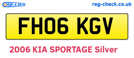 FH06KGV are the vehicle registration plates.