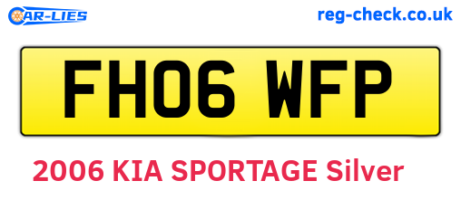 FH06WFP are the vehicle registration plates.