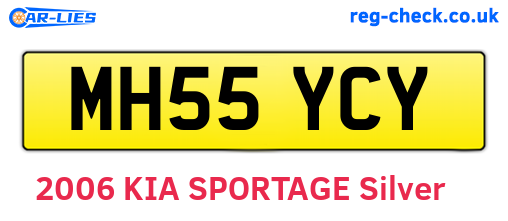MH55YCY are the vehicle registration plates.