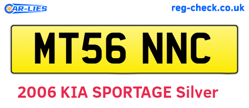 MT56NNC are the vehicle registration plates.