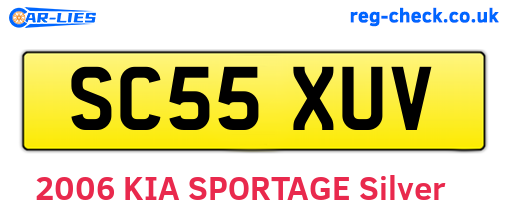 SC55XUV are the vehicle registration plates.