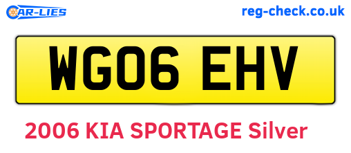 WG06EHV are the vehicle registration plates.