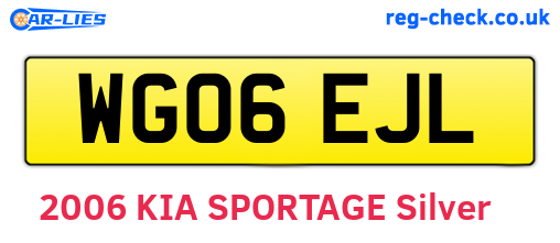 WG06EJL are the vehicle registration plates.