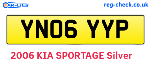 YN06YYP are the vehicle registration plates.