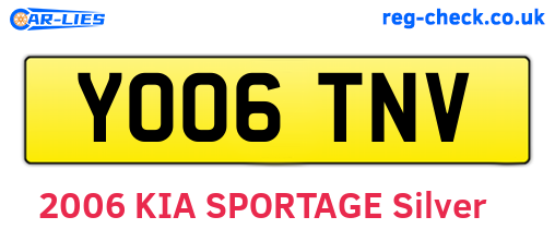 YO06TNV are the vehicle registration plates.