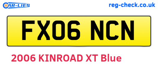FX06NCN are the vehicle registration plates.