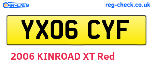 YX06CYF are the vehicle registration plates.