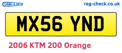 MX56YND are the vehicle registration plates.