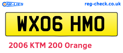 WX06HMO are the vehicle registration plates.