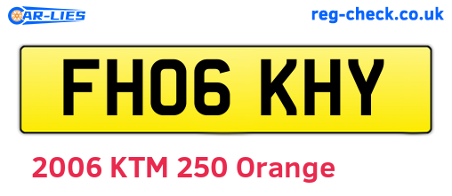 FH06KHY are the vehicle registration plates.