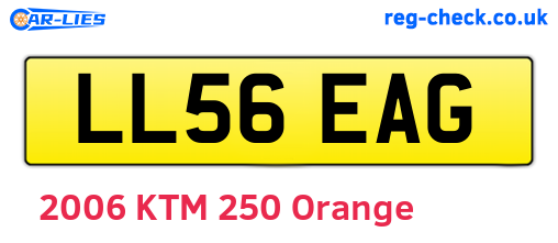 LL56EAG are the vehicle registration plates.