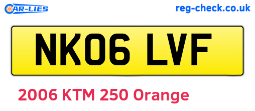 NK06LVF are the vehicle registration plates.