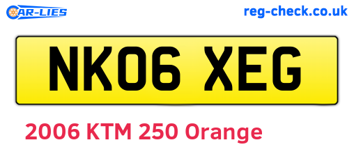 NK06XEG are the vehicle registration plates.