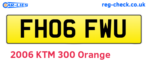 FH06FWU are the vehicle registration plates.