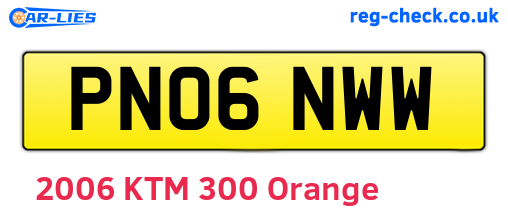 PN06NWW are the vehicle registration plates.