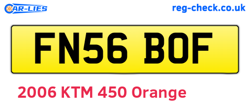 FN56BOF are the vehicle registration plates.