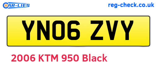 YN06ZVY are the vehicle registration plates.