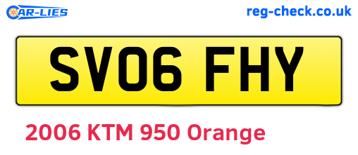 SV06FHY are the vehicle registration plates.