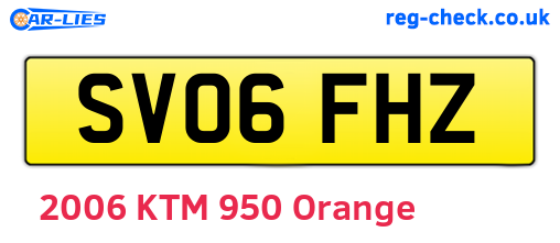 SV06FHZ are the vehicle registration plates.
