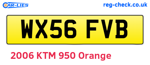 WX56FVB are the vehicle registration plates.