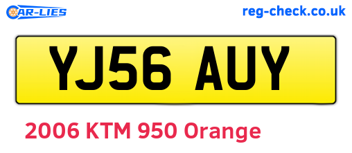 YJ56AUY are the vehicle registration plates.