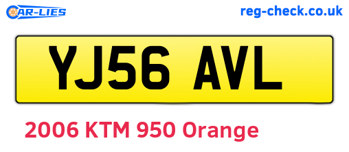 YJ56AVL are the vehicle registration plates.