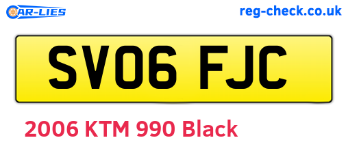SV06FJC are the vehicle registration plates.