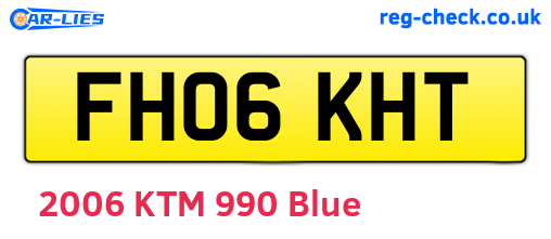 FH06KHT are the vehicle registration plates.