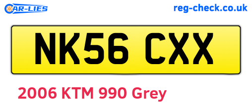 NK56CXX are the vehicle registration plates.