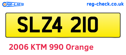 SLZ4210 are the vehicle registration plates.