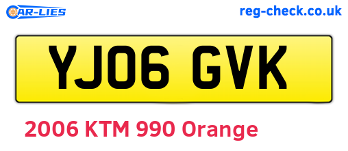 YJ06GVK are the vehicle registration plates.