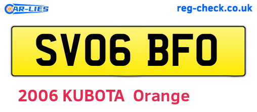 SV06BFO are the vehicle registration plates.