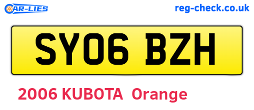 SY06BZH are the vehicle registration plates.