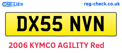 DX55NVN are the vehicle registration plates.