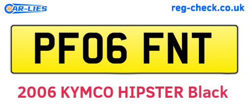 PF06FNT are the vehicle registration plates.