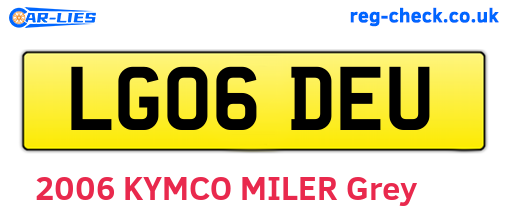 LG06DEU are the vehicle registration plates.