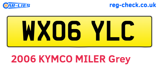 WX06YLC are the vehicle registration plates.