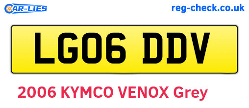 LG06DDV are the vehicle registration plates.