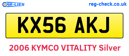 KX56AKJ are the vehicle registration plates.